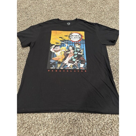 Demon Slayer Anime Characters Graphic Print Short Sleeve Tee T-Shirt Mens XL - Picture 5 of 7